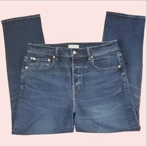 American Eagle Outfitter’s Premium AE77 Dark Wash Straight Crop Denim - Size 14R